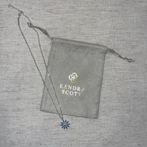 Kendra Scott Blue and Silver Starburst Necklace